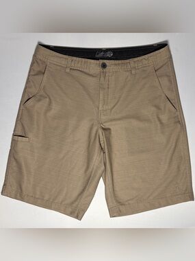 Da Hui Hybrid Collection Chino Swim Shorts Men's 34 Tan Very Good Condition